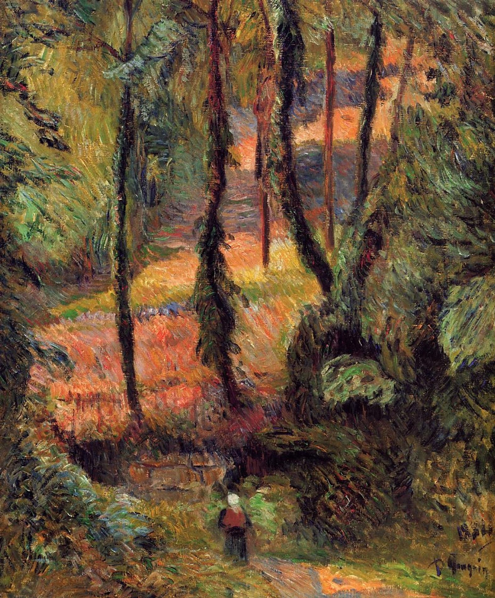 Wooded path by Paul Gauguin