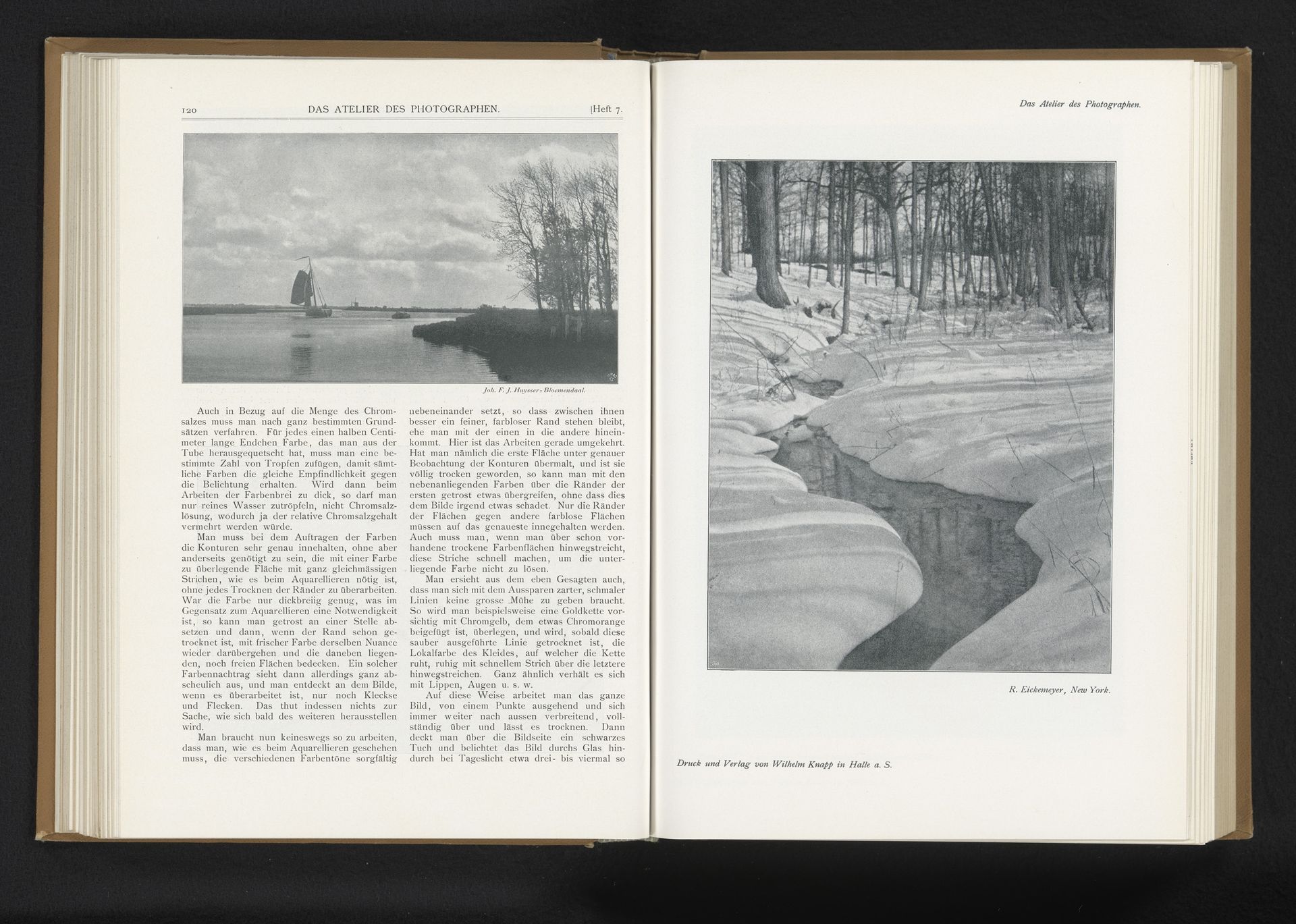 Winterlandschap met beek by Rudolf Eickemeyer