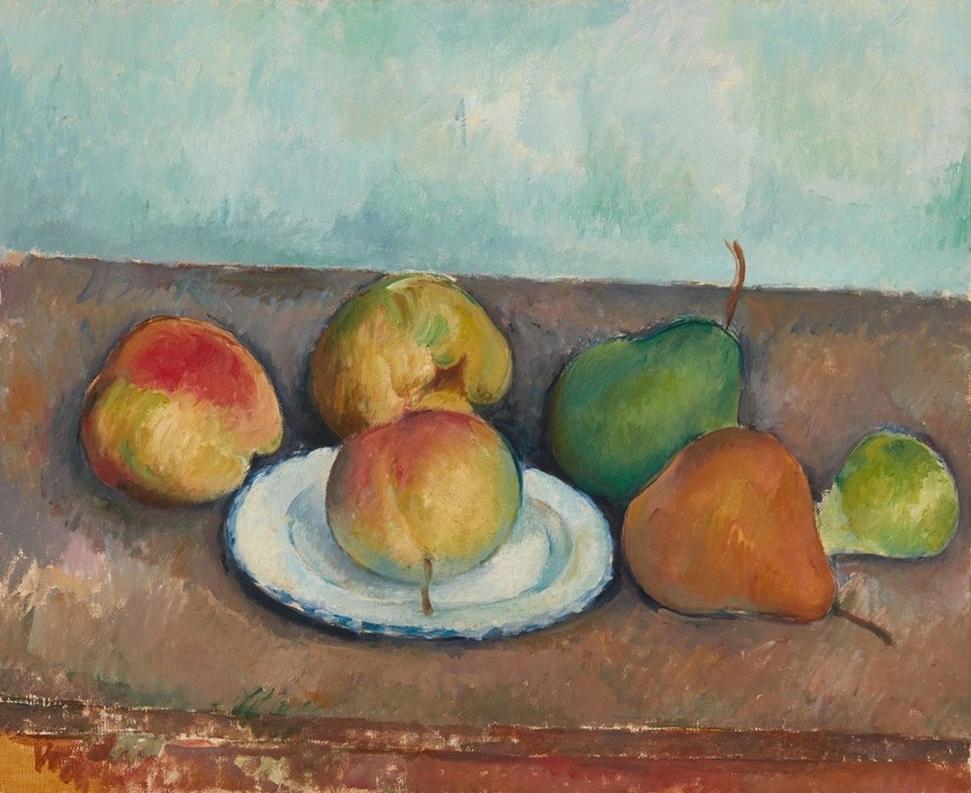 Nature morte; pommes et poires by Paul Cézanne