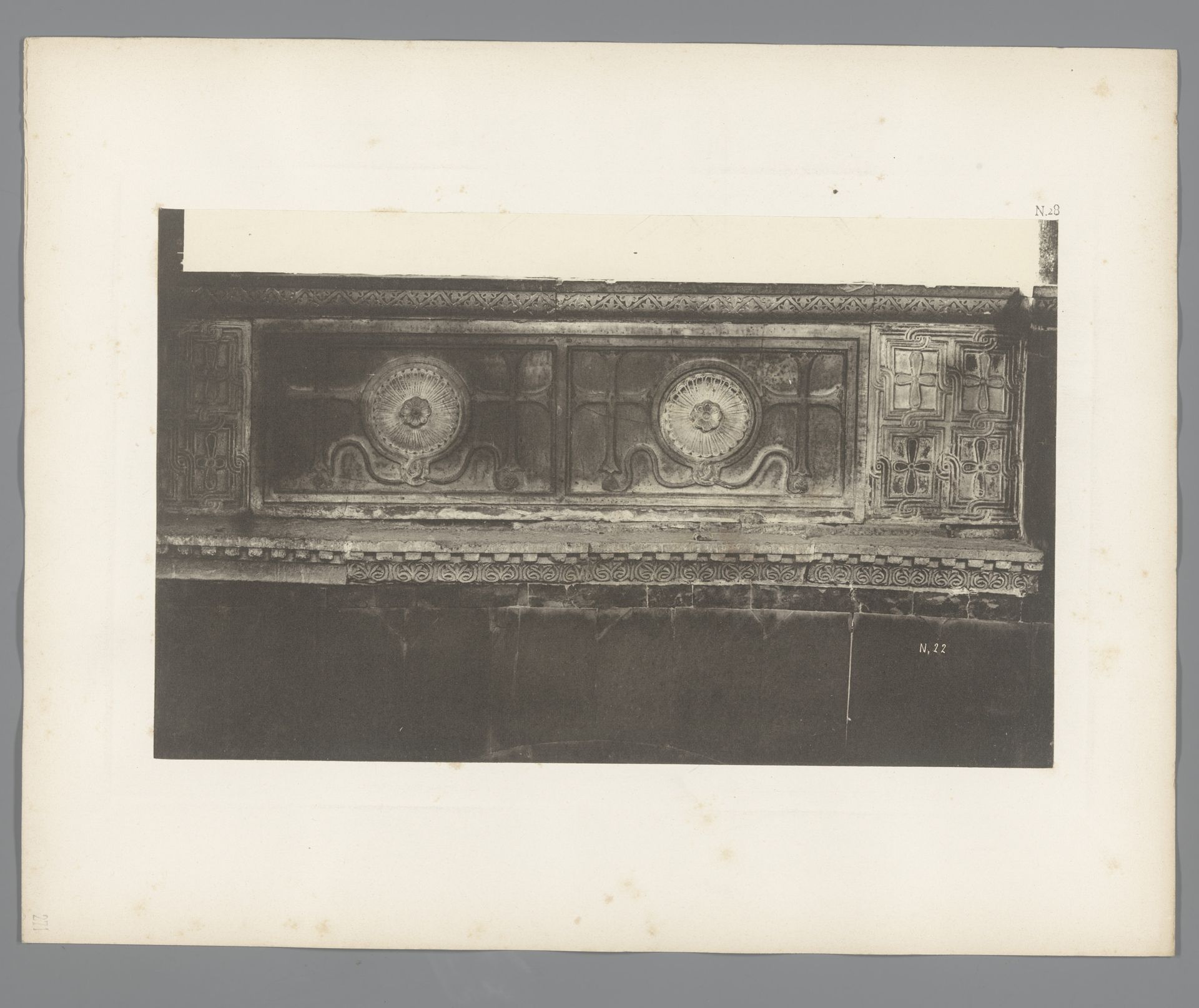 Balustrade met reliëf van de San Marco in Venetië by Carl Heinrich Jacobi