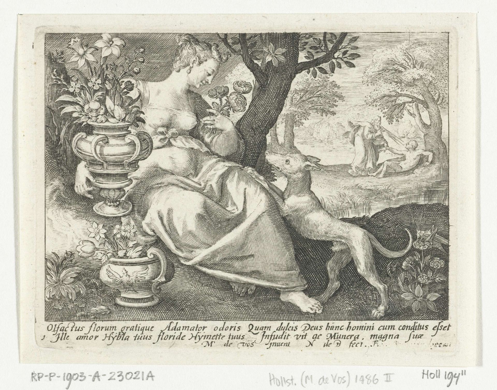 Zintuig reuk by Nicolaes de Bruyn
