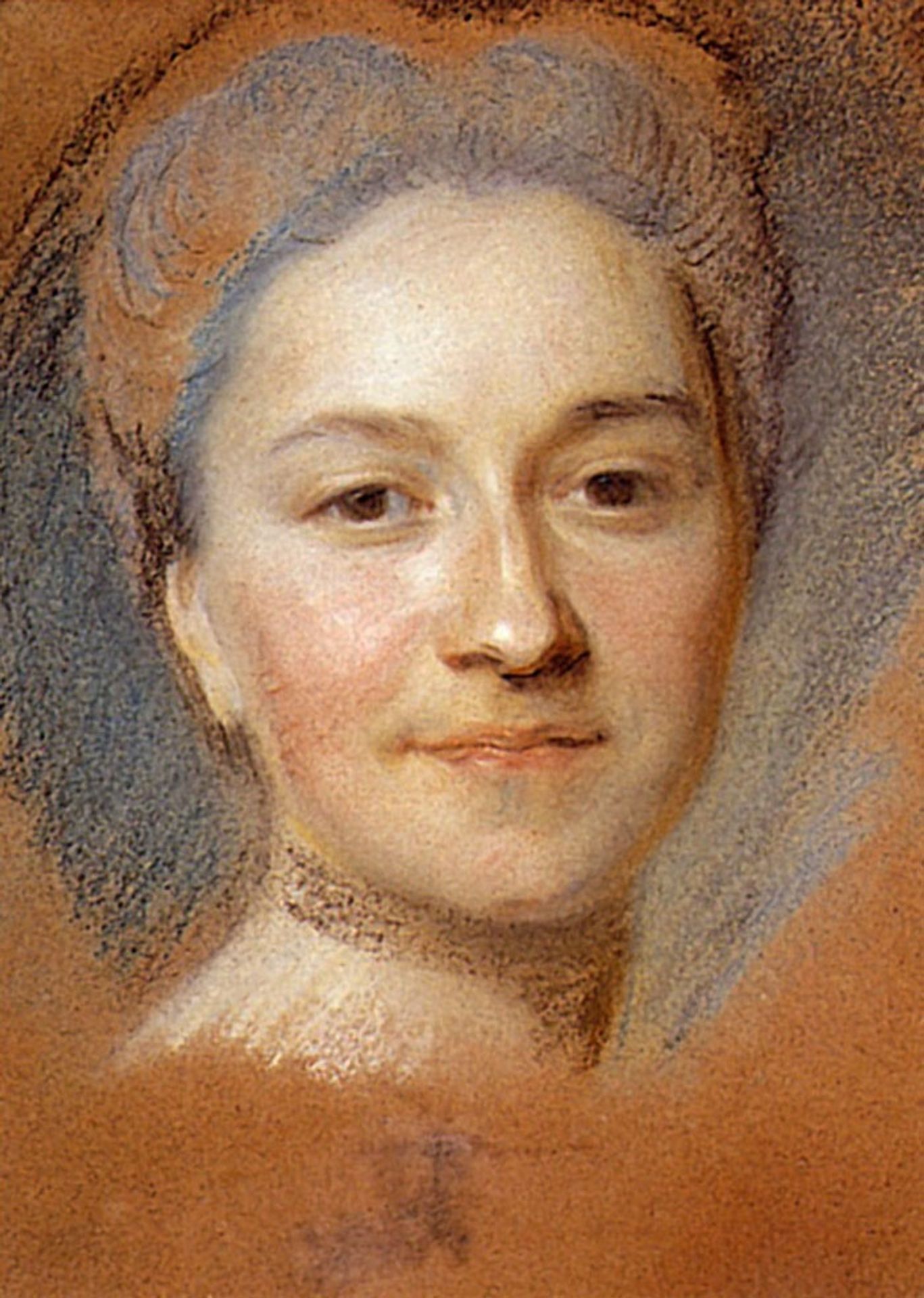Study of the portrait by Maurice Quentin de La Tour
