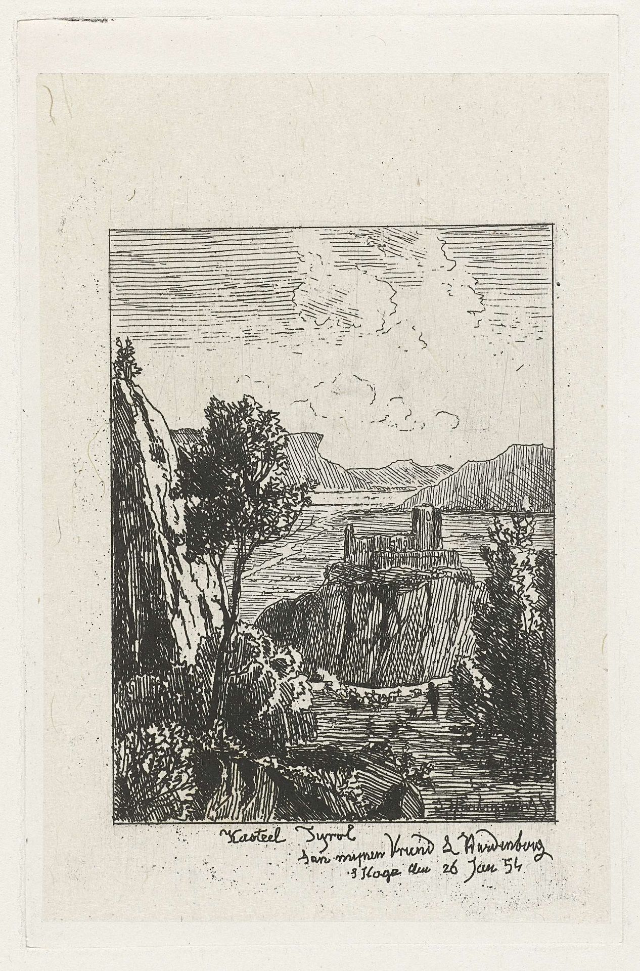 Kasteel op een rots by Joseph Hartogensis