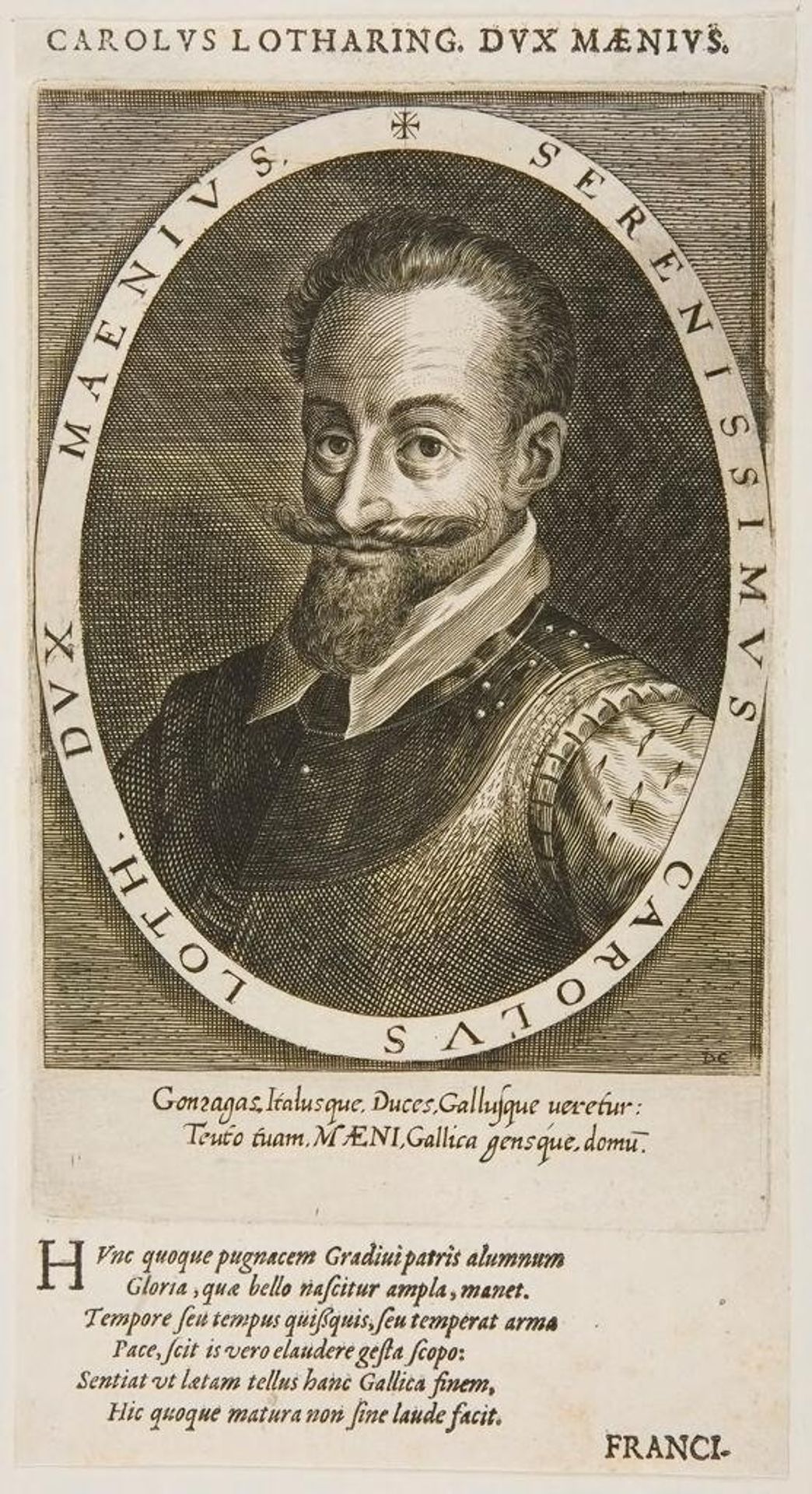 Carolus Lotharing, dux Maenius by Dominicus Custos