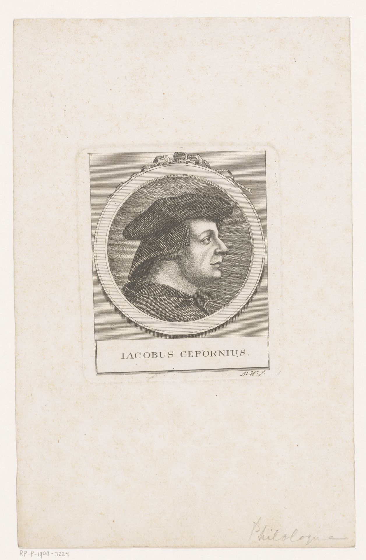 Portret van Jakob Ceporinus by Marquard Wocher