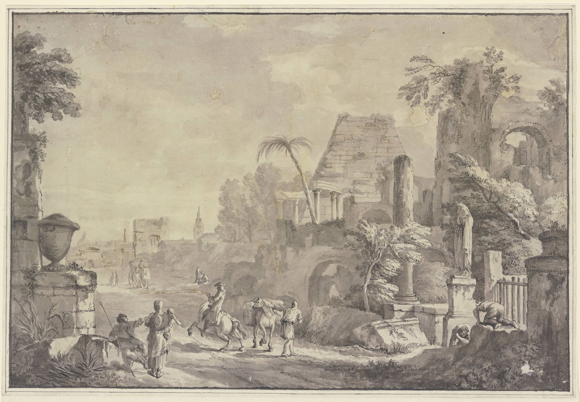 Heroic landscape by Hubert Robert