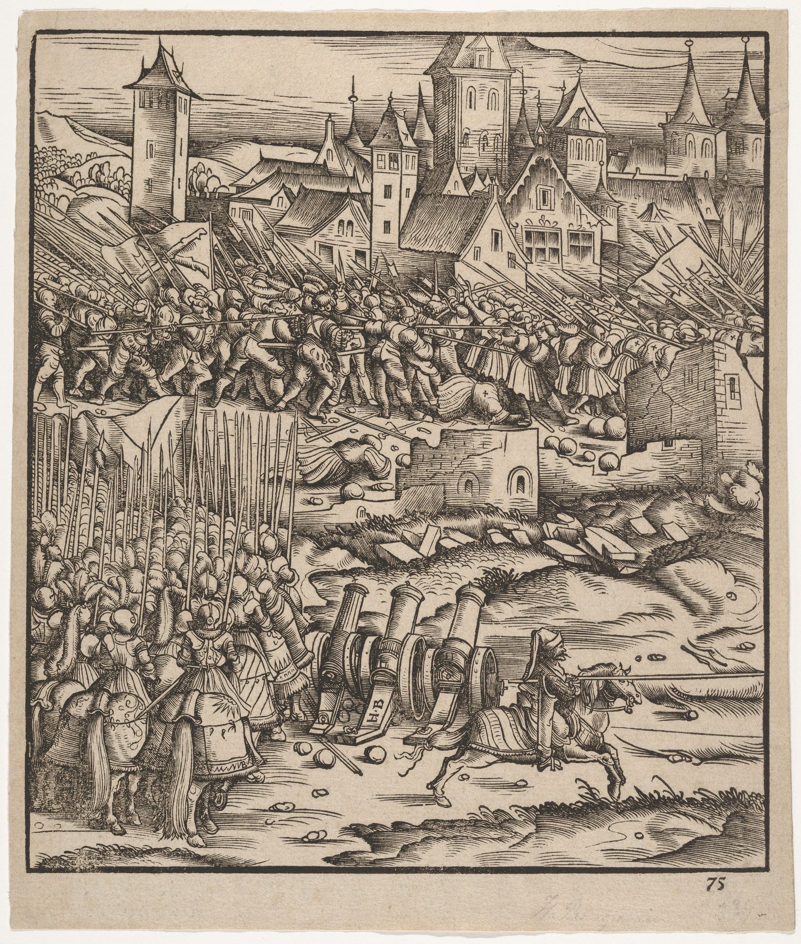 The Battle Near Teramundt (Teremonde), from Der Weisskunig by Hans Burgkmair