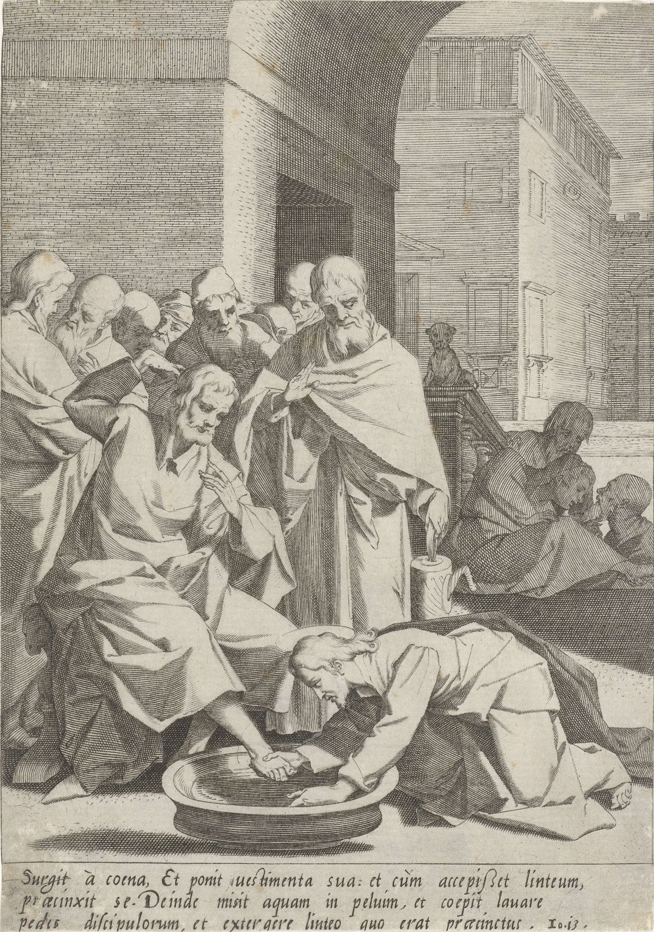 Voetwassing by Pieter de Jode I