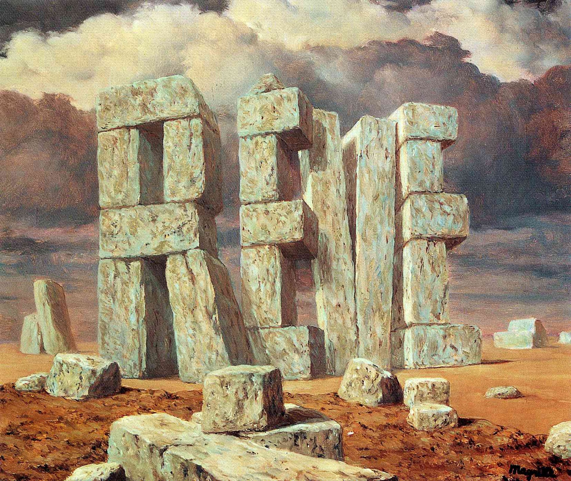 The art of conversation by René Magritte