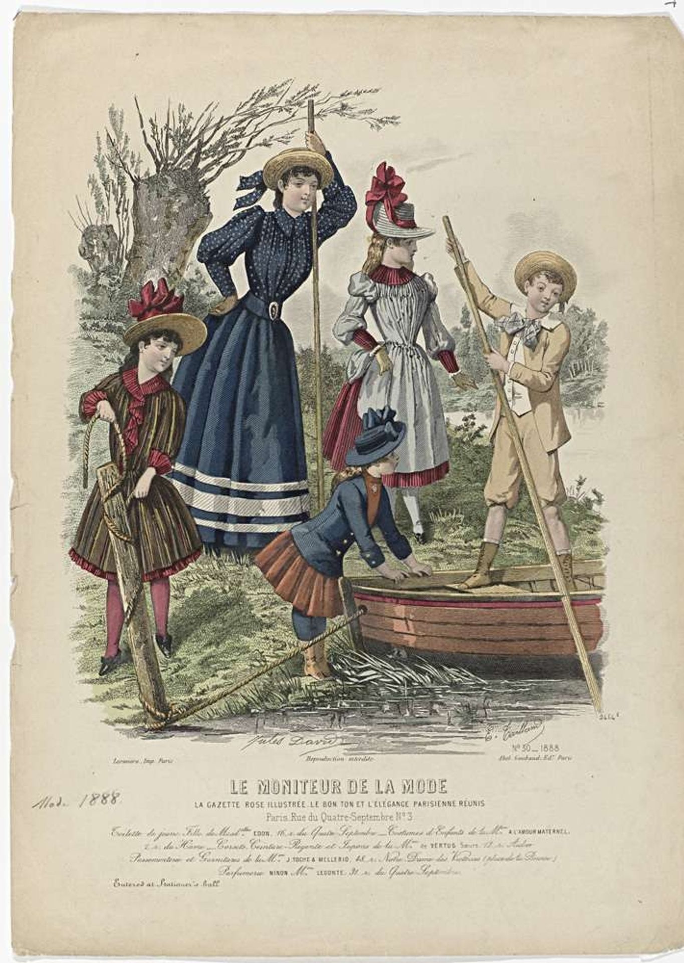 Le Moniteur de la Mode, 1888, Nr. 2464e, No. 30 : Toilette de jeune Fill (...) by Edouard Tailland