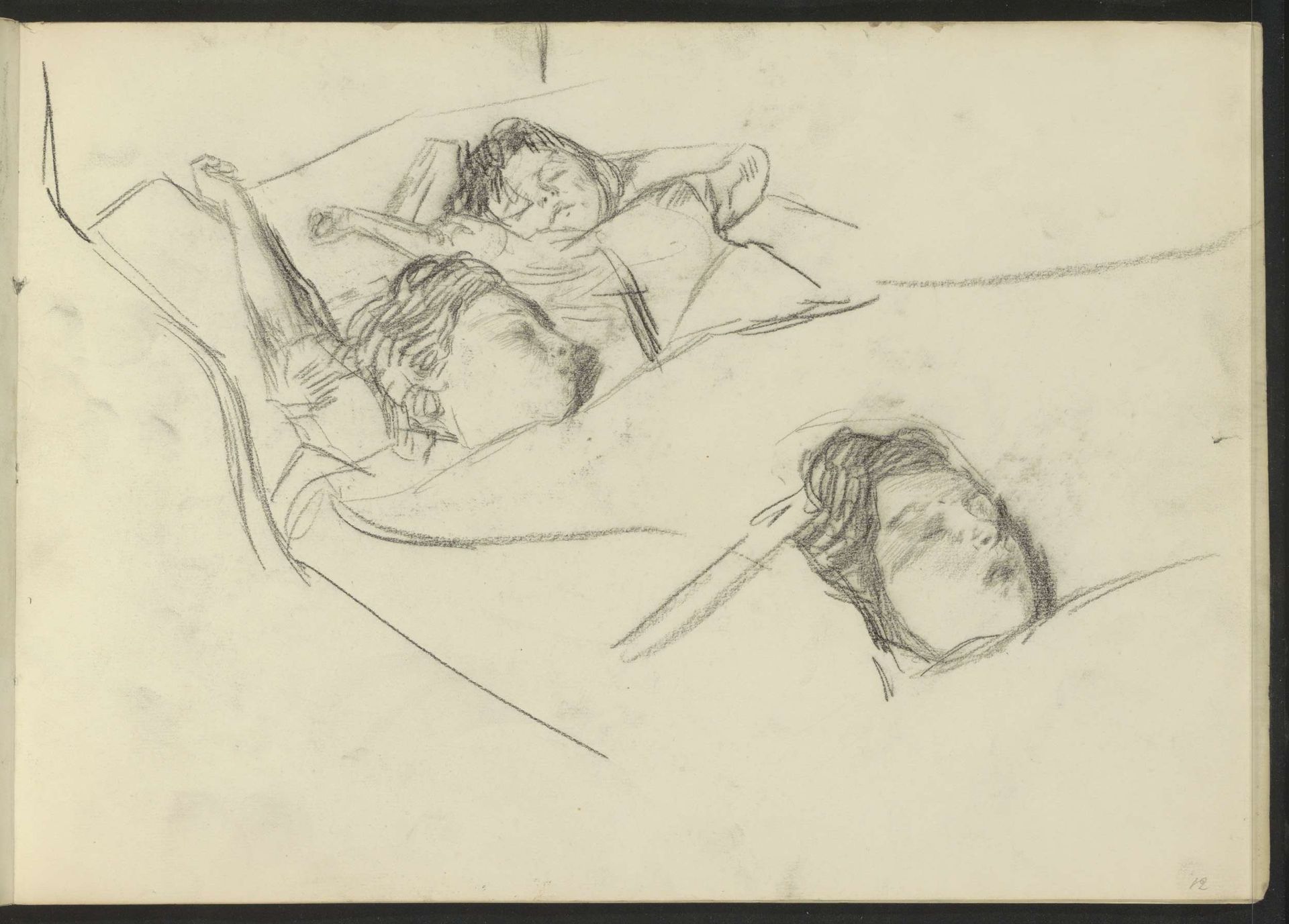 Twee slapende kinderen by Isaac Israels