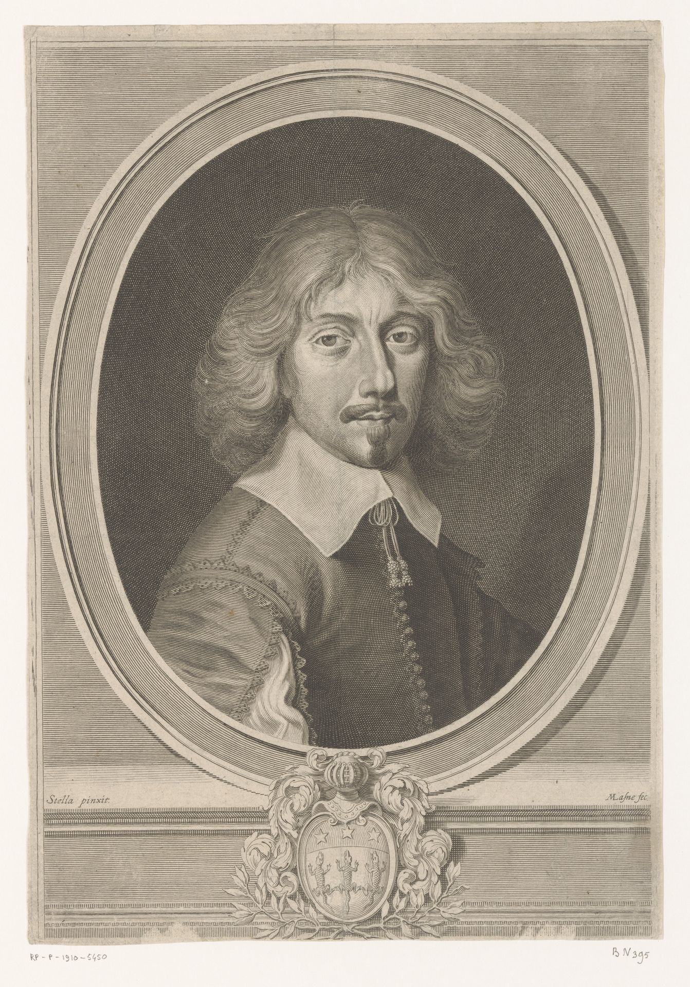 Portret van Michel Le Tellier by Michel Lasne