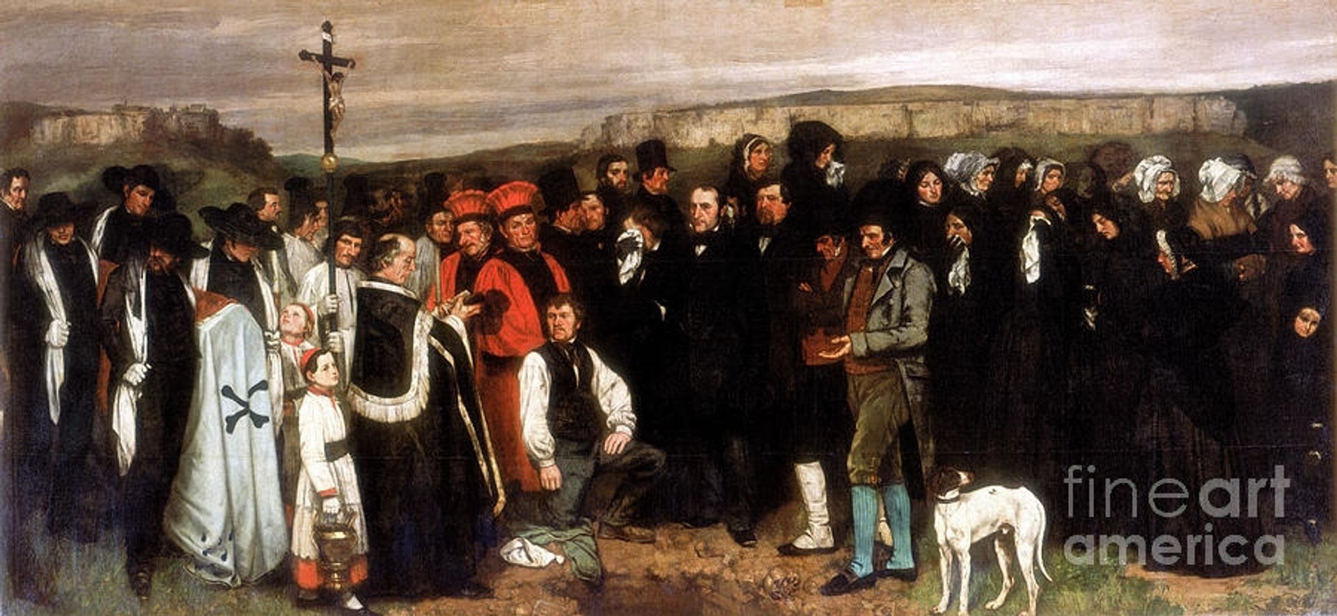 A Burial at Ornans by Gustave Courbet