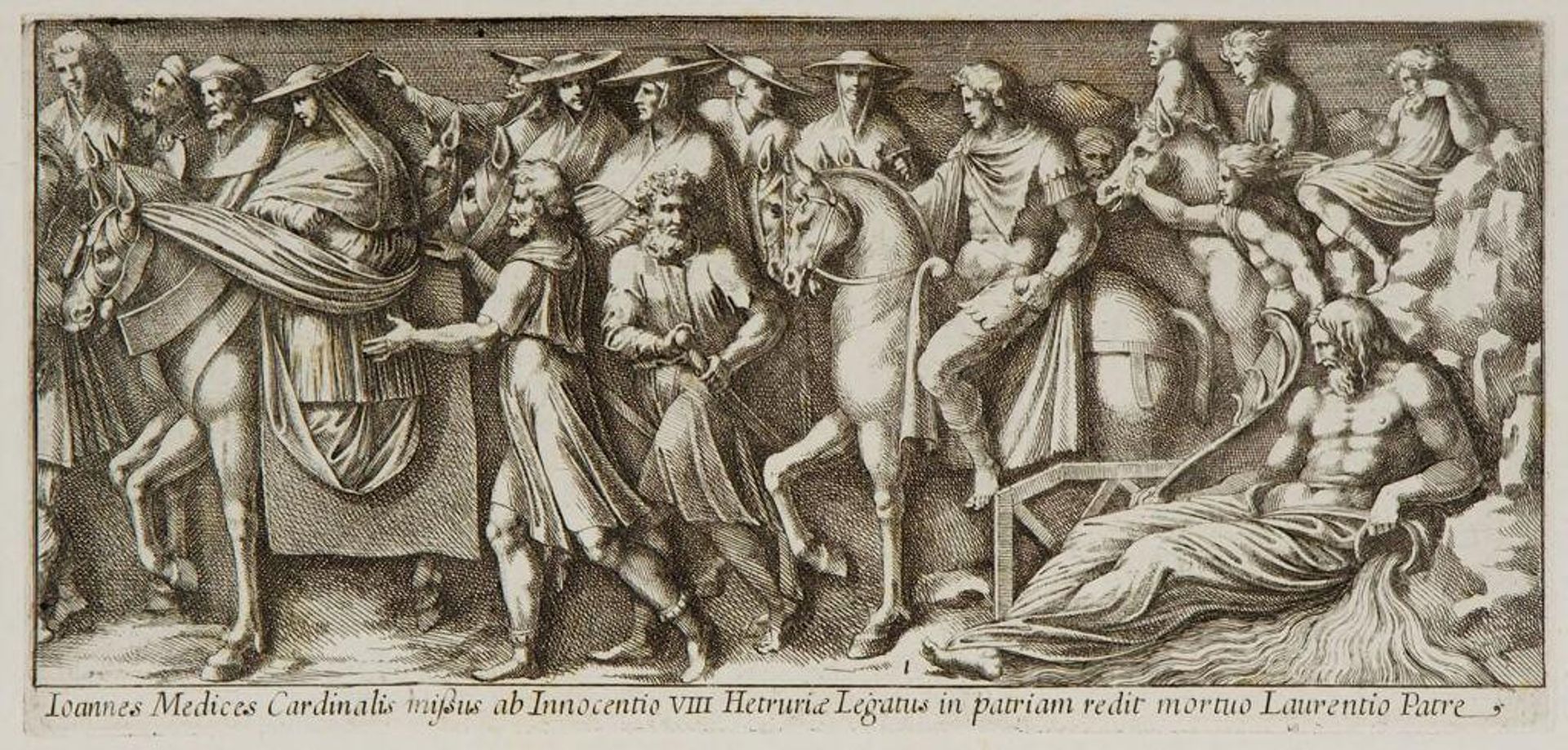 Cardinal Giovanni de' Medici Going as Legate to Florence by Pietro Santi Bartoli