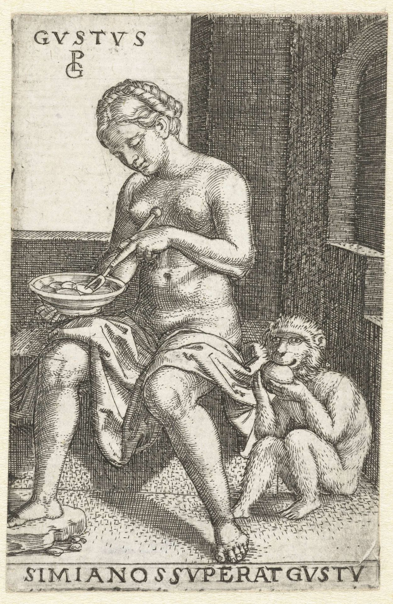 Smaak (Gustus) by Georg Pencz