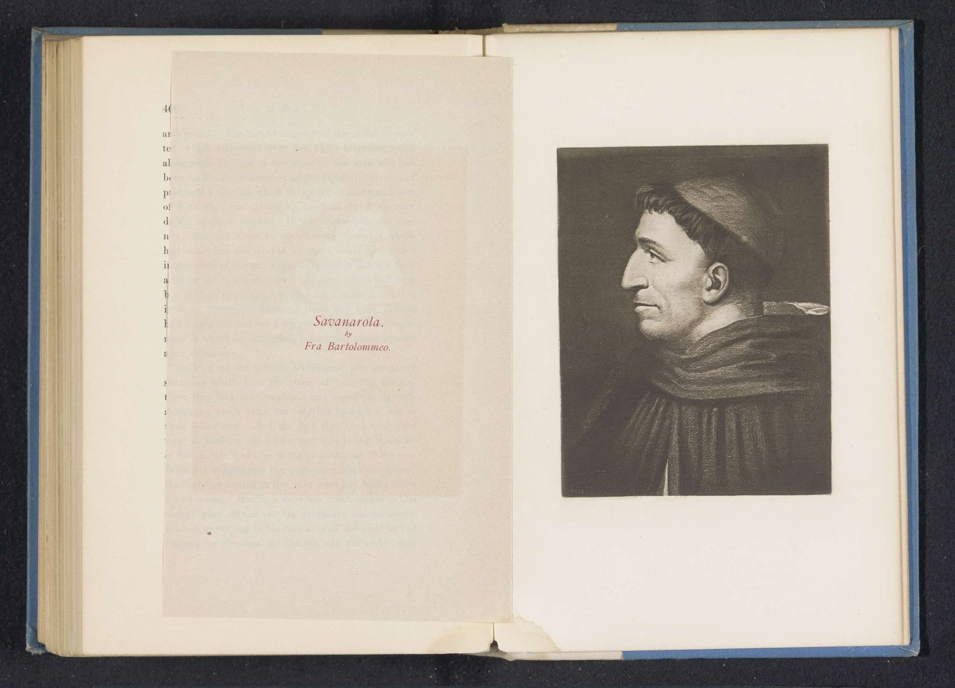 Fotoreproductie van een tekening, voorstellende een portret van Girolamo Savonarola by Anonymous