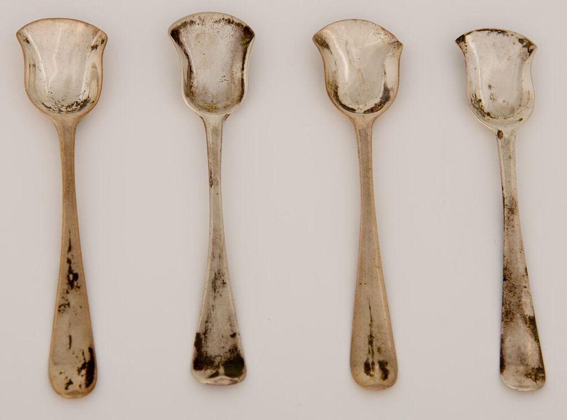 Set of Four Salt Spoons by James Rood