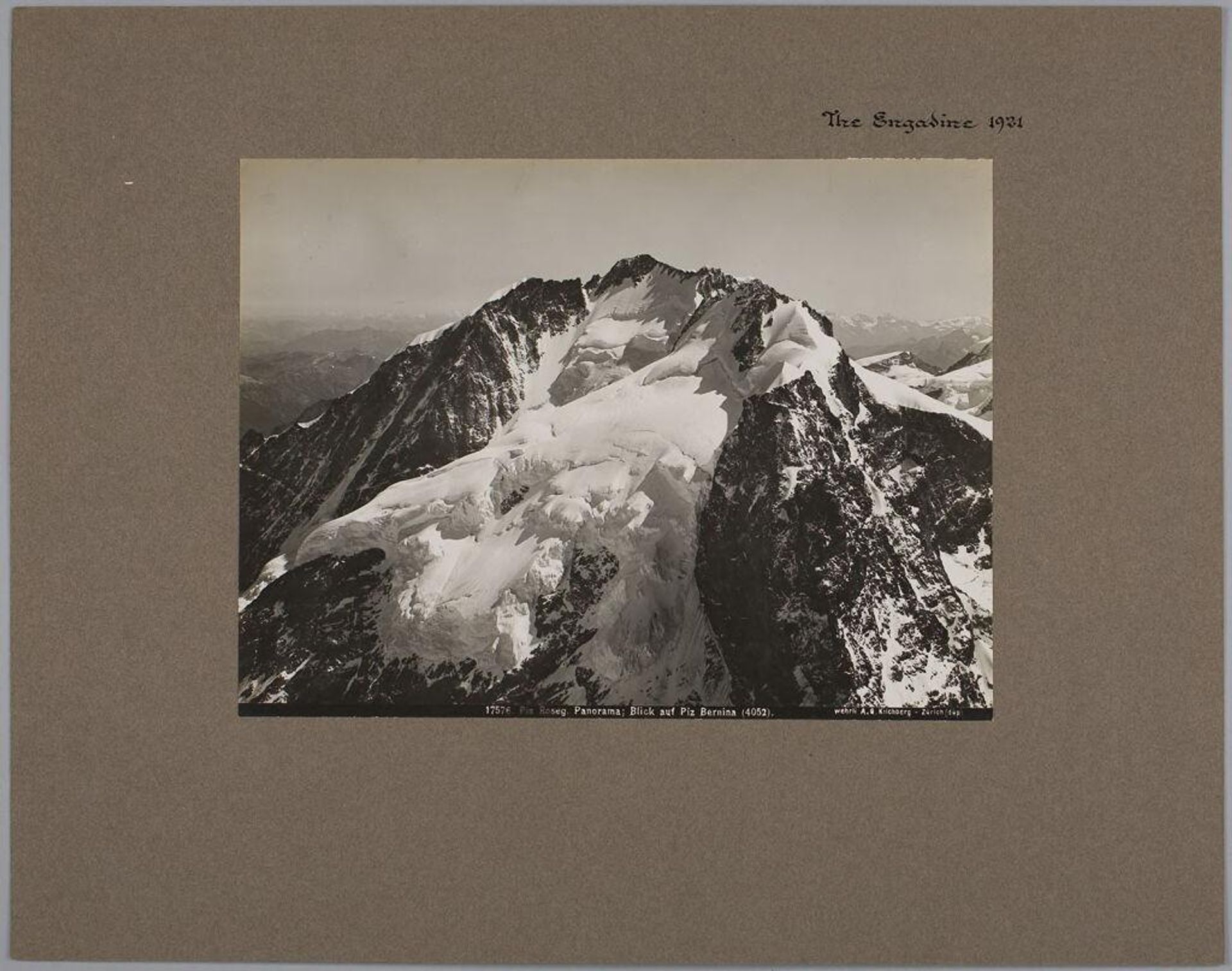 Piz Roseg, Panorama, Blick auf Piz Bernina, The Engadine by A. G. Wehrli