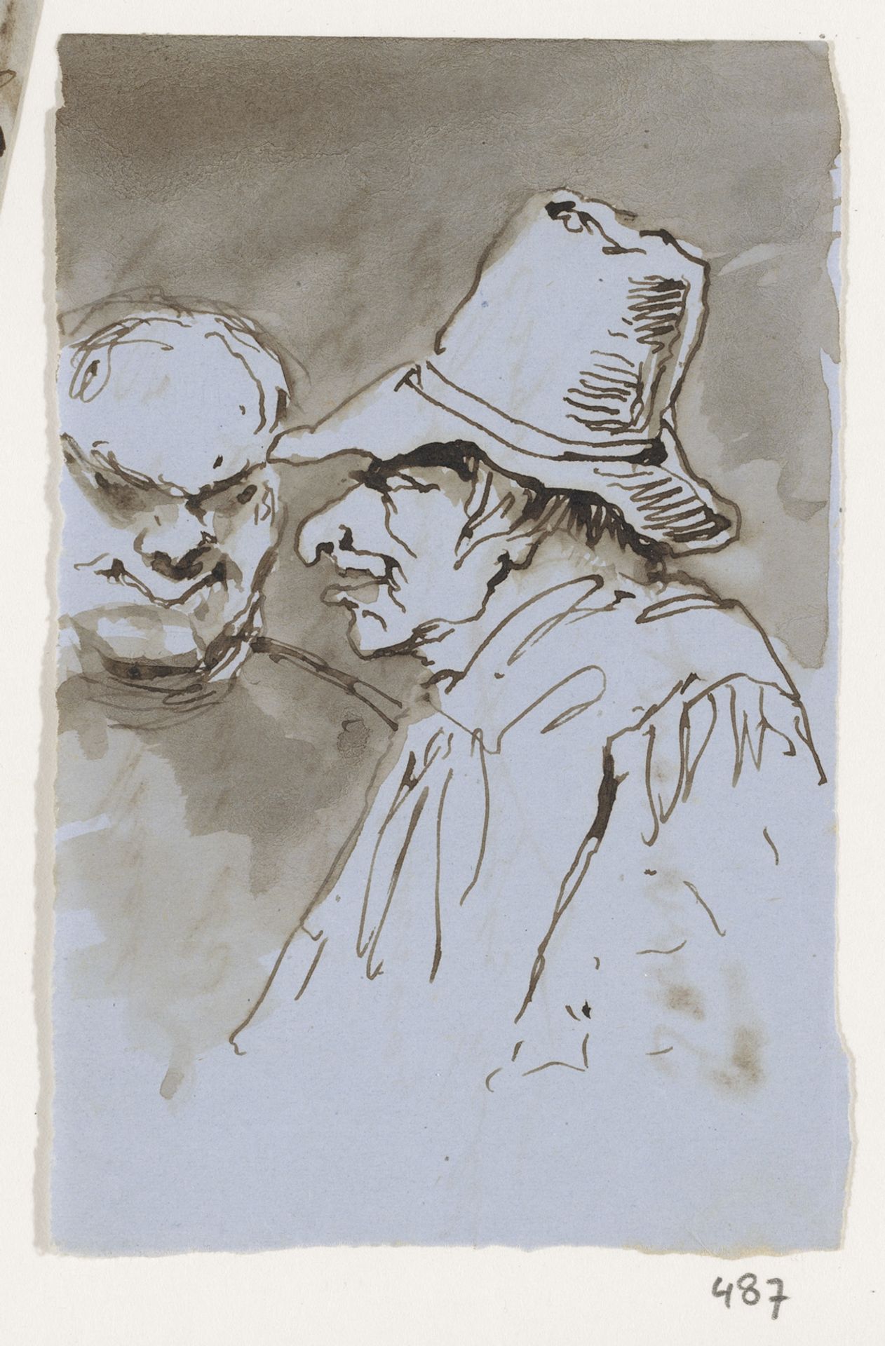 Twee mannen die met elkaar praten by Johannes Tavenraat