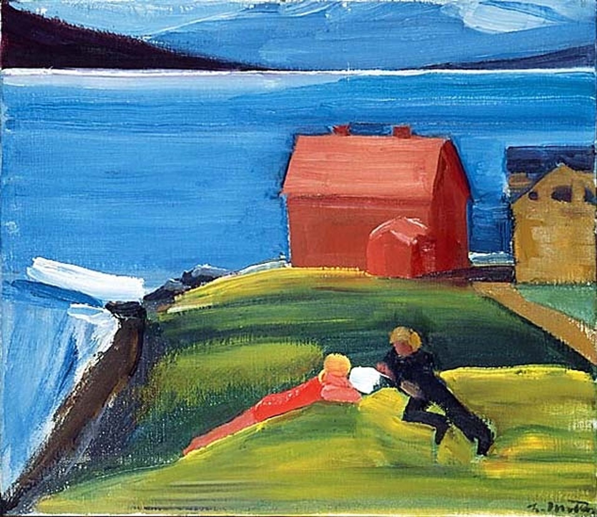 Fólk í landslagi by Louisa Matthiasdottir