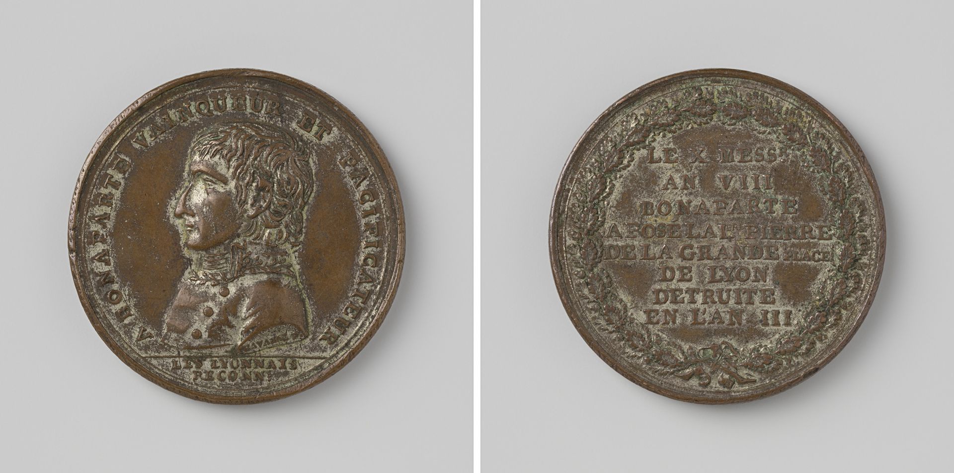 Eerste steenlegging van het Grand Place te Lyon door Napoleon Bonaparte by Jean Marie Chavanne
