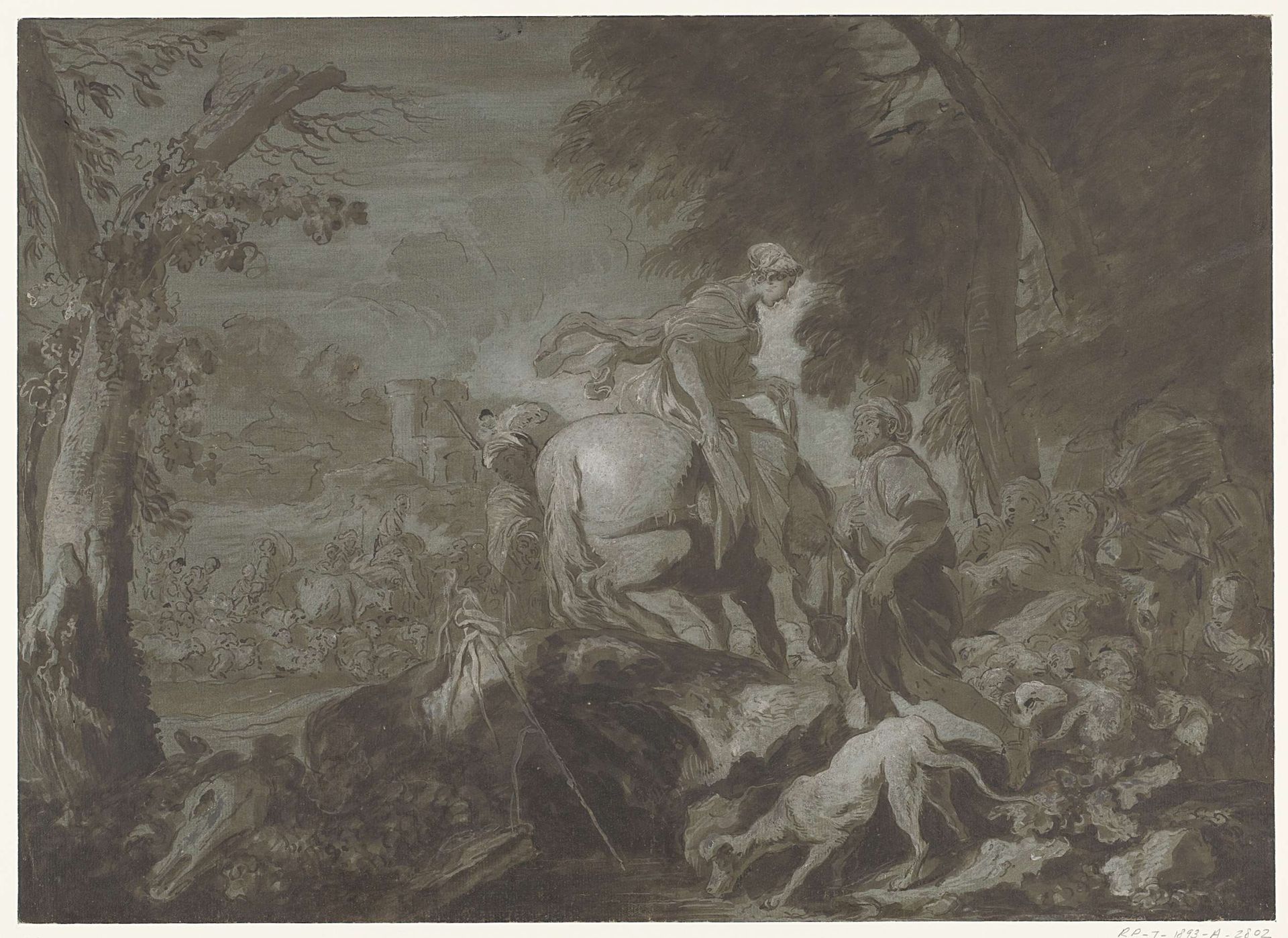Het afscheid van Jacob en Rachel by Salvatore Castiglione