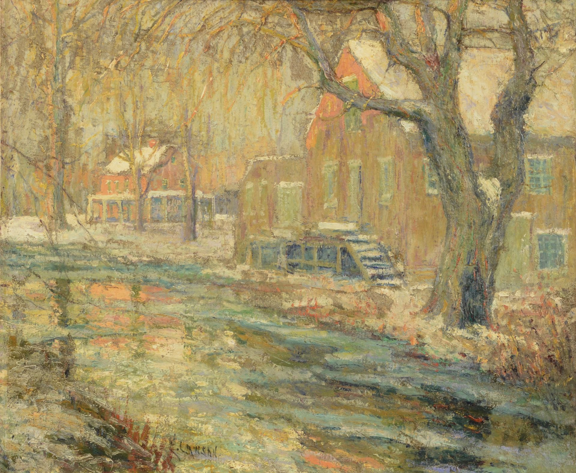 Melting Snow. Early Spring by Ernest Lawson