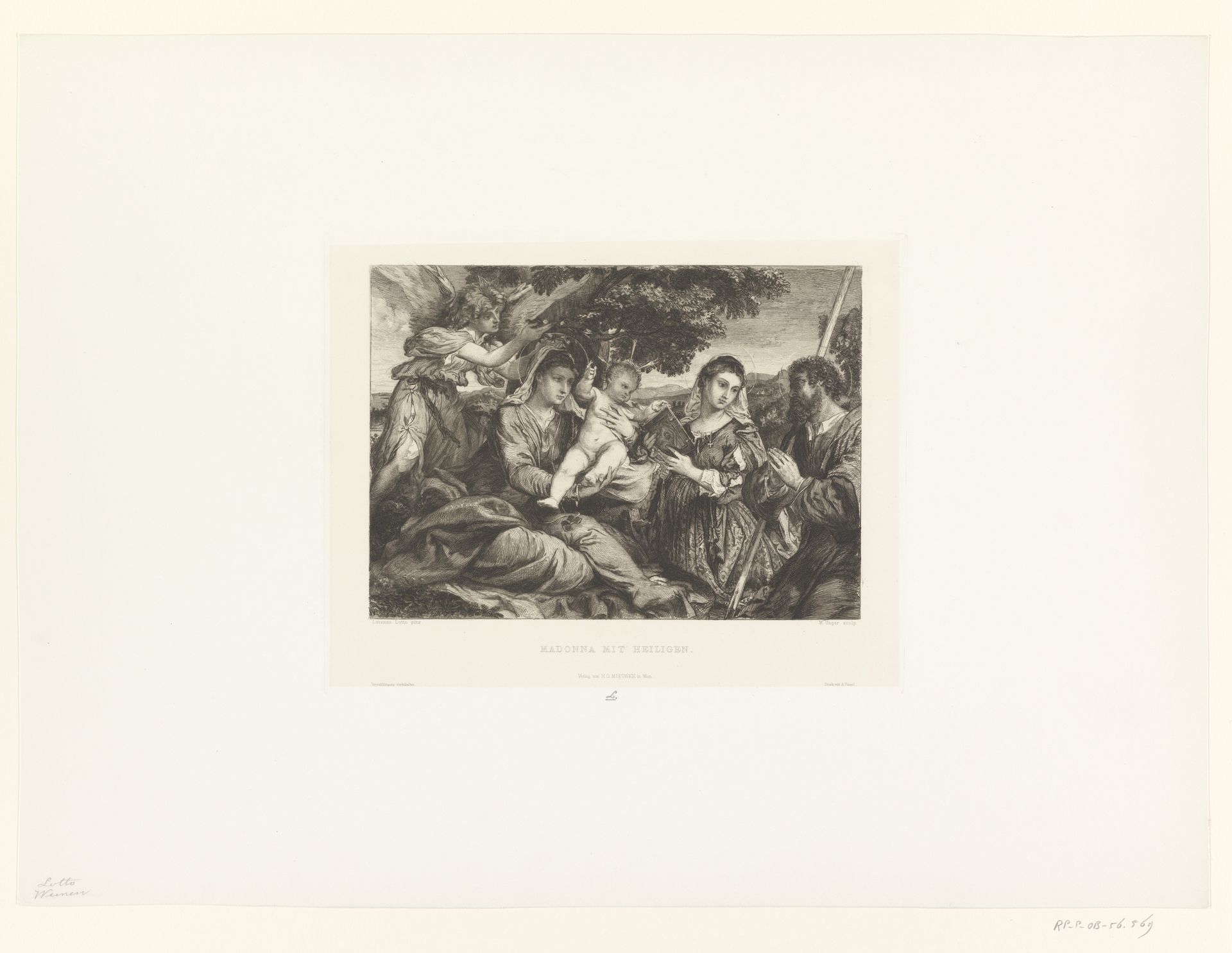 Maria met kind en de heiligen Catharina van Alexandrië en Thomas by William Unger