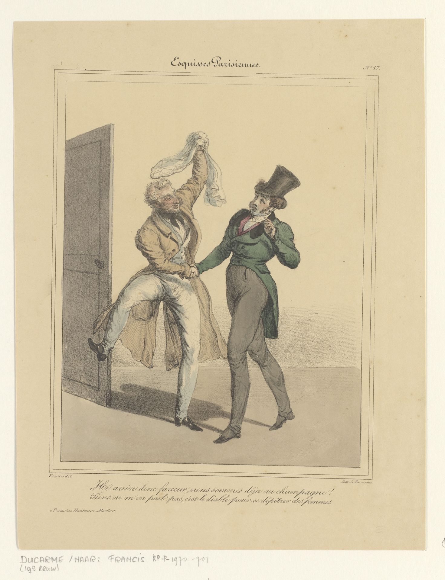 Man wordt uitbundig begroet by Francis Conscience
