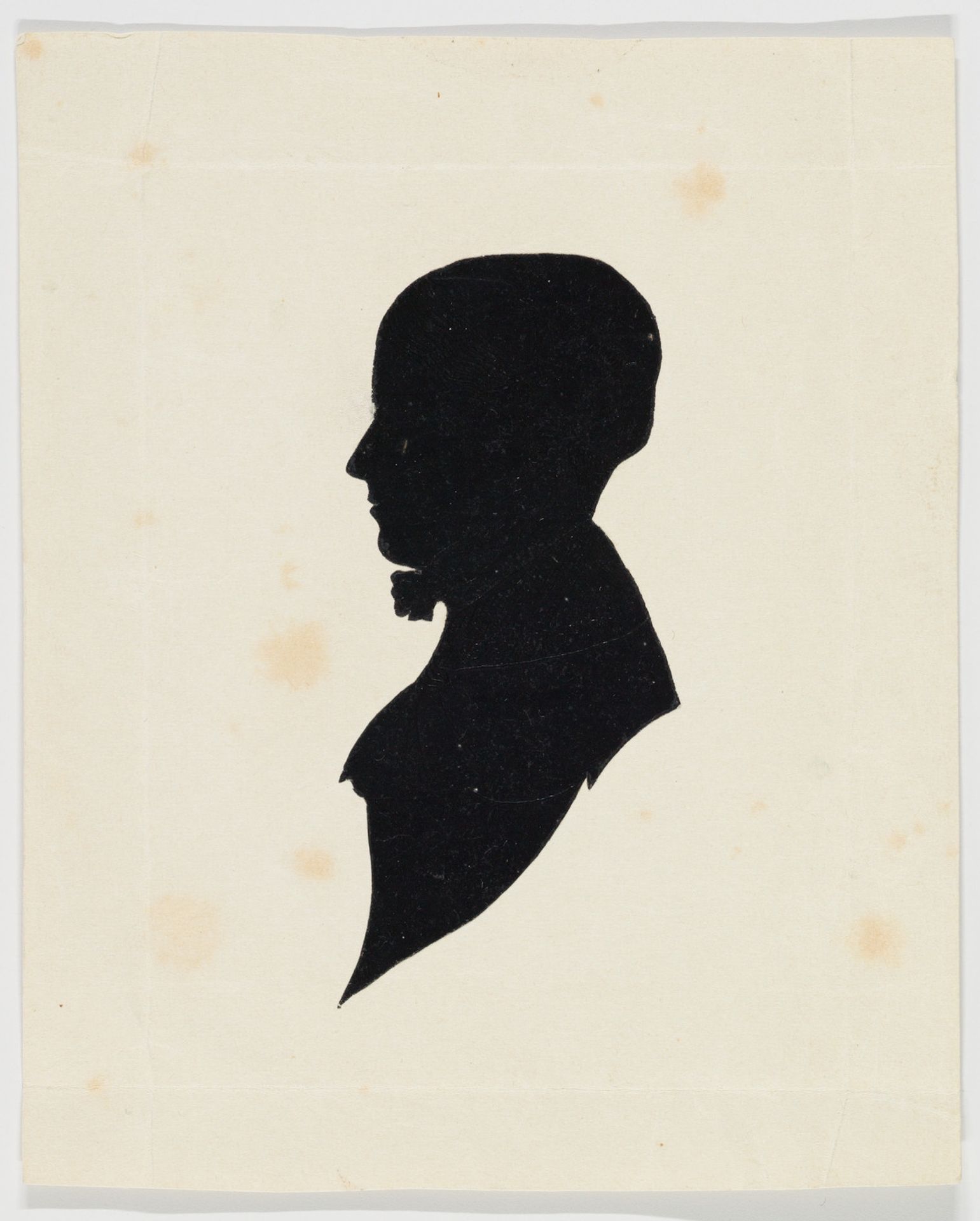 Profile portrait of a woman facing left (Constanze Håuser?) by Anonymous