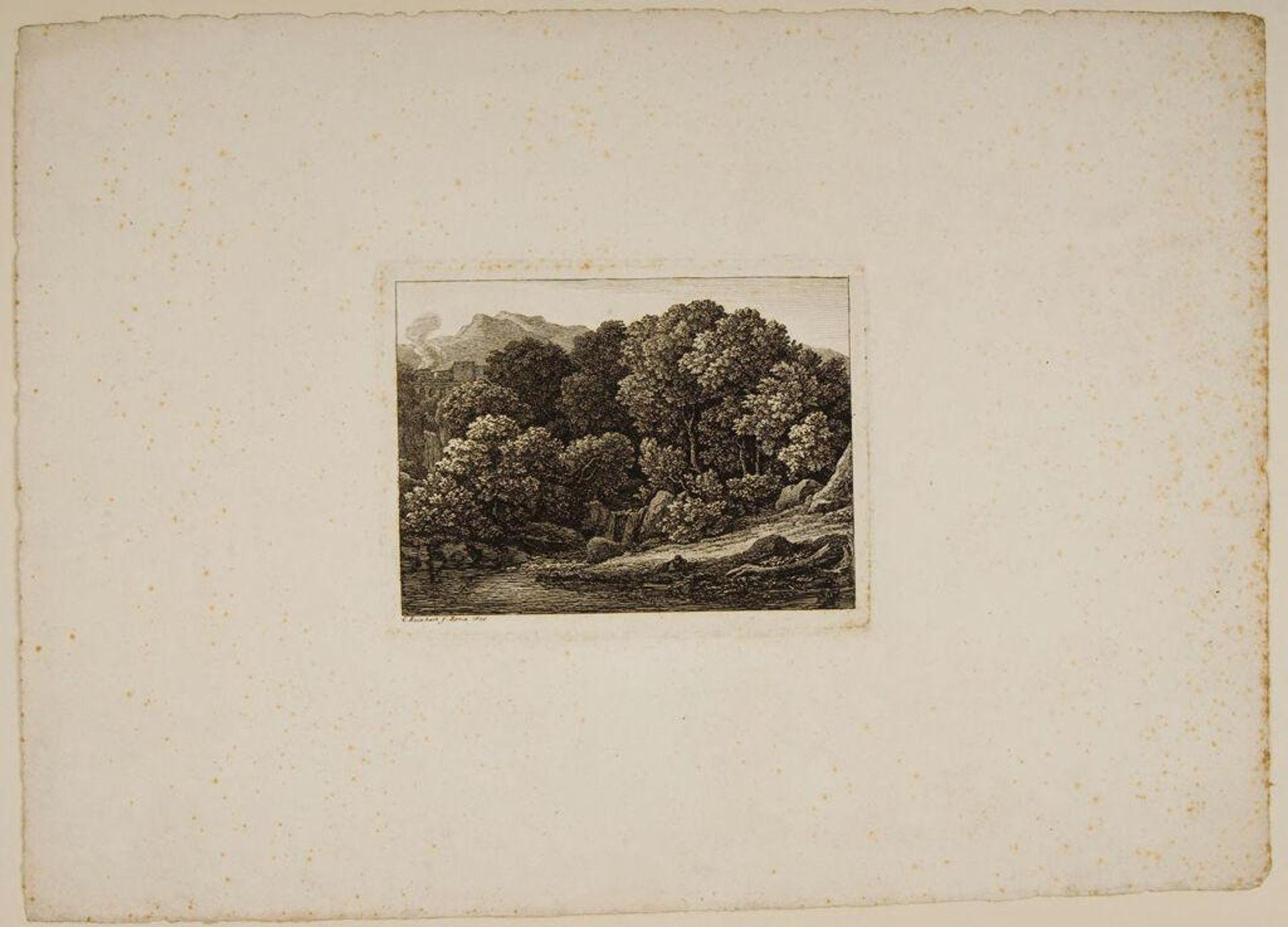 Waterfall Among the Trees by Johann Christian Reinhart