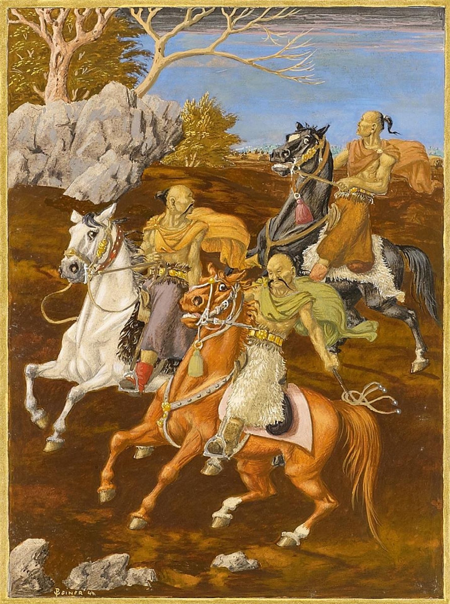 Mongolian Riders by Werner Peiner