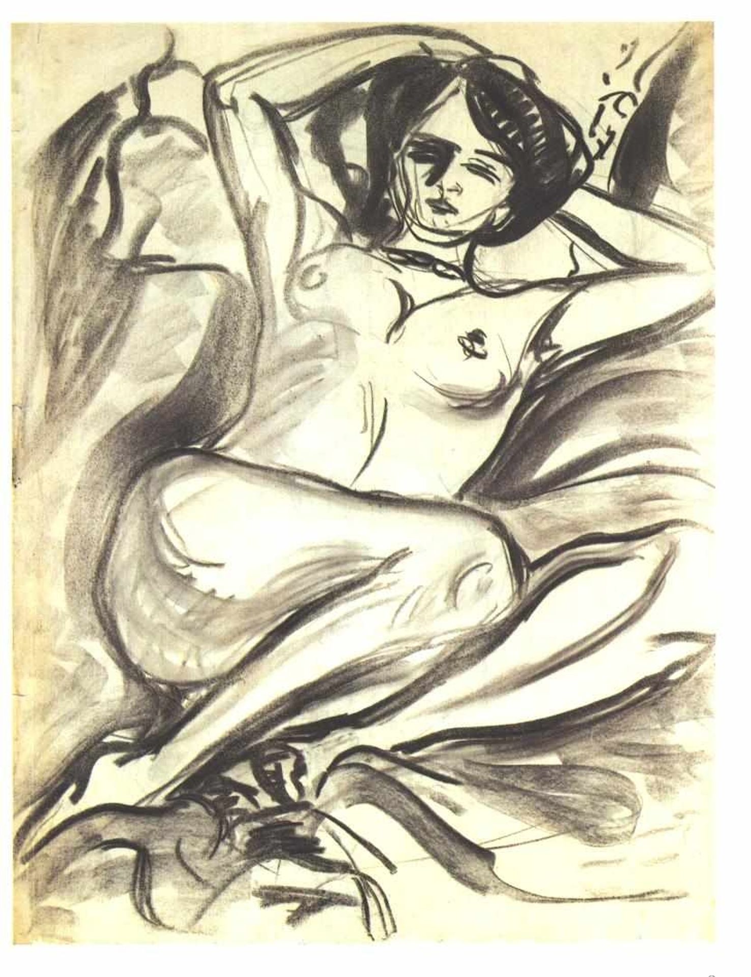 Reclining Nude (Isabella) by Ernst Ludwig Kirchner