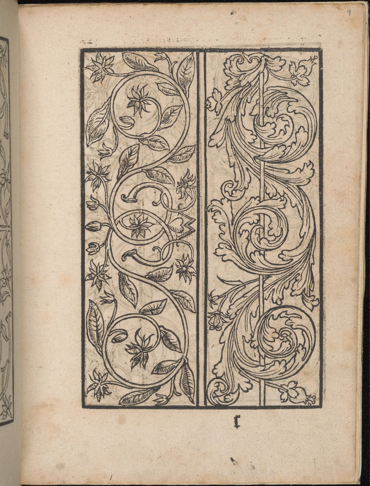 Ein new Modelbuch..., page 9 (recto) by Johann Schönsperger the Younger