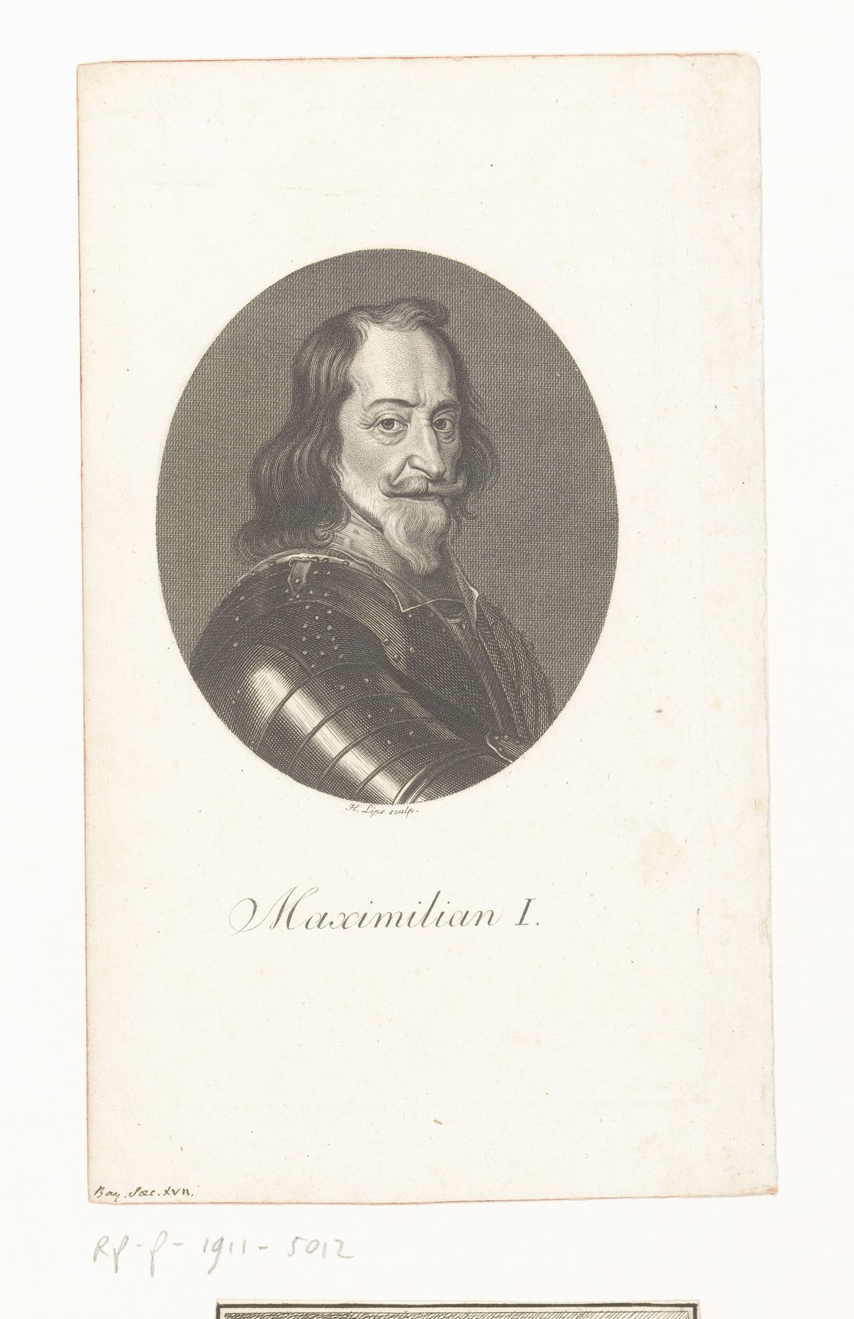 Portret van Maximiliaan I van Beieren by Johann Heinrich Lips