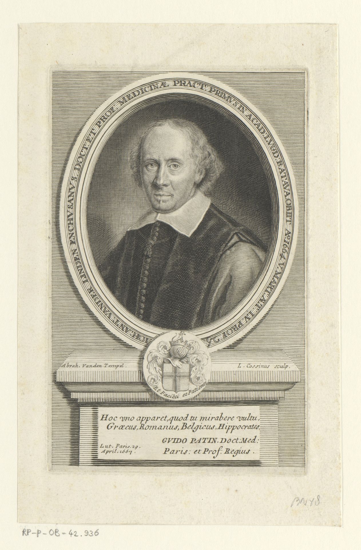 Portret van Jan Antonides van der Linden by Louis Cossin