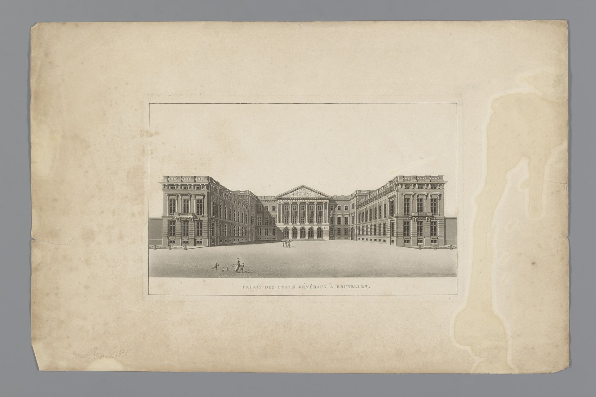 Gezicht op het Paleis van de Staten Generaal te Brussel by Anonymous