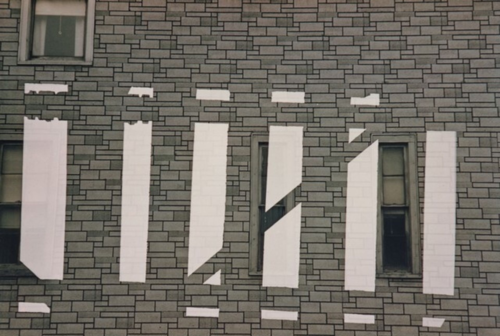 Multiple Exposure: Green Windows and White Bars, Chicago by Harry Callahan
