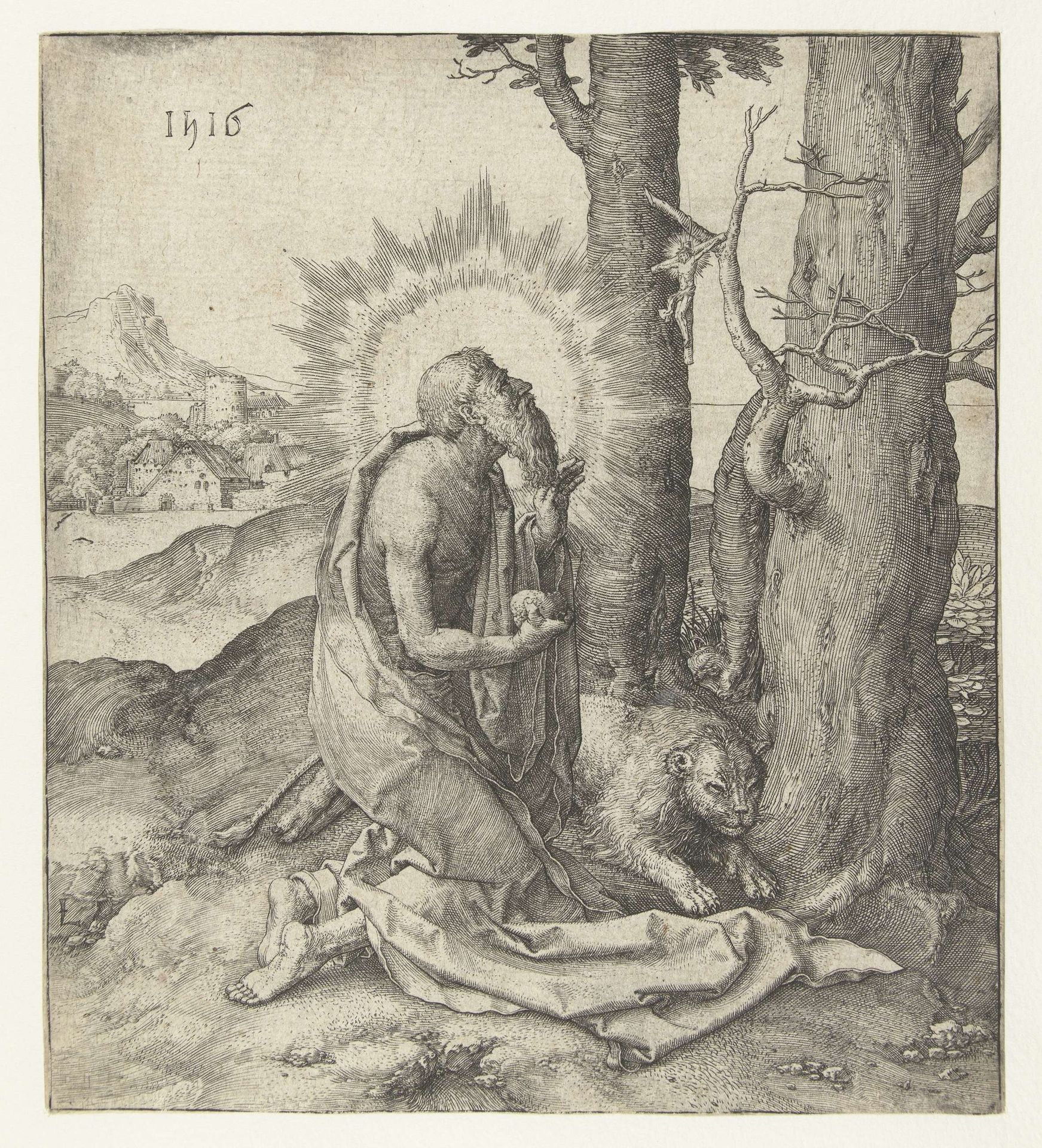 De heilige Hieronymus by Lucas van Leyden