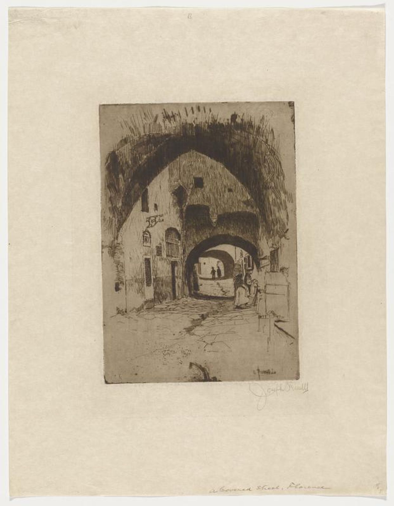Covered Street by Joseph Pennell