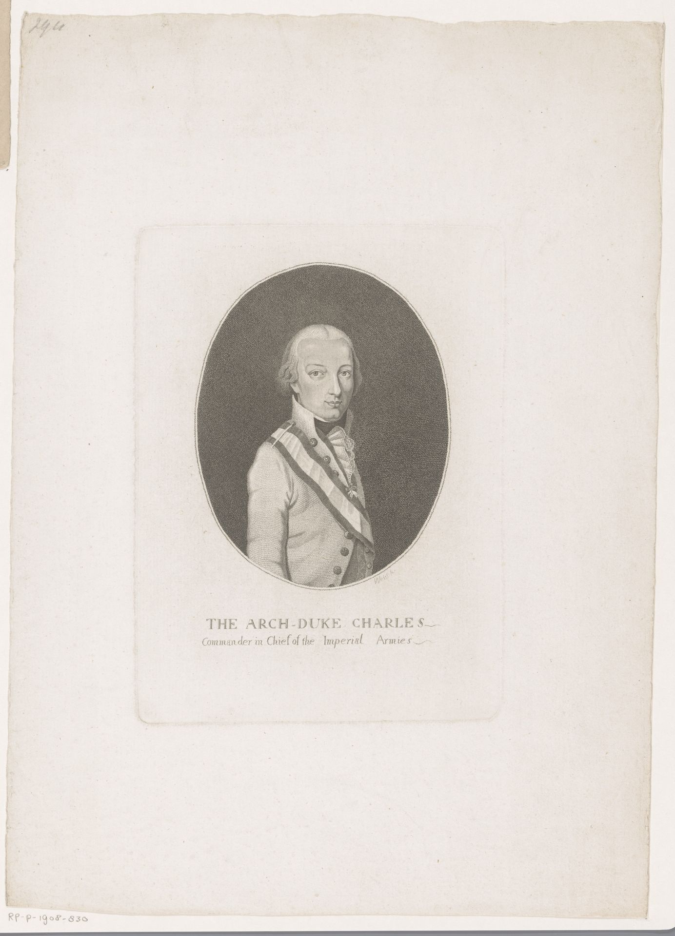 Portret van Karl, Erzherzog von Österreich by David Weiss