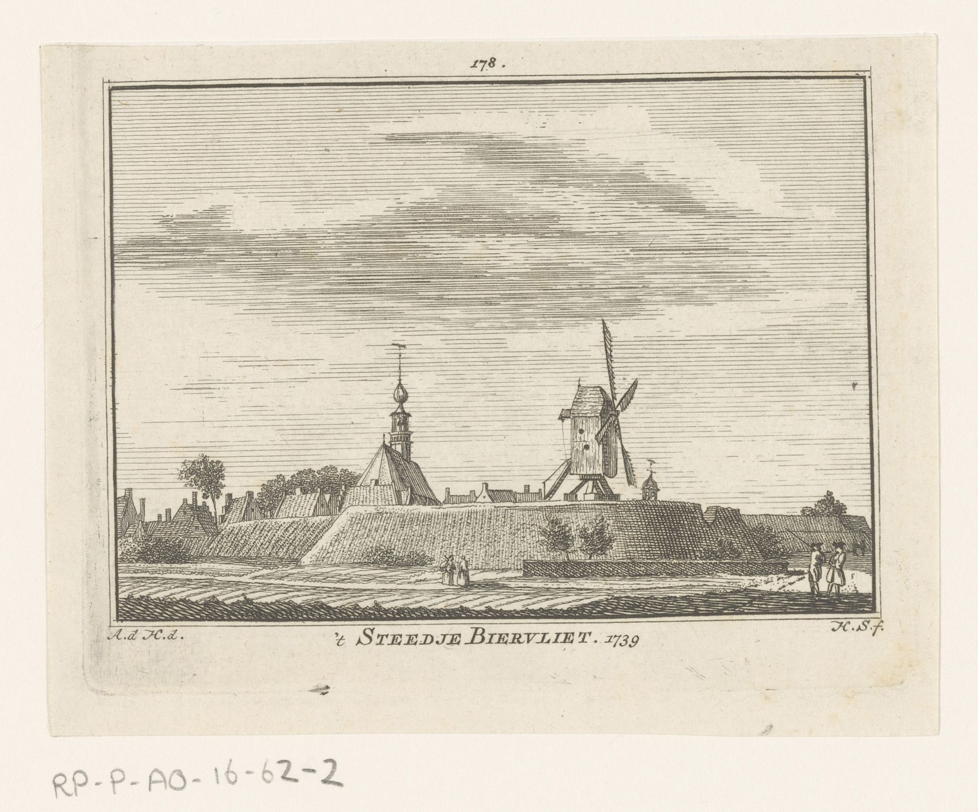 Gezicht op Biervliet by Hendrik Spilman