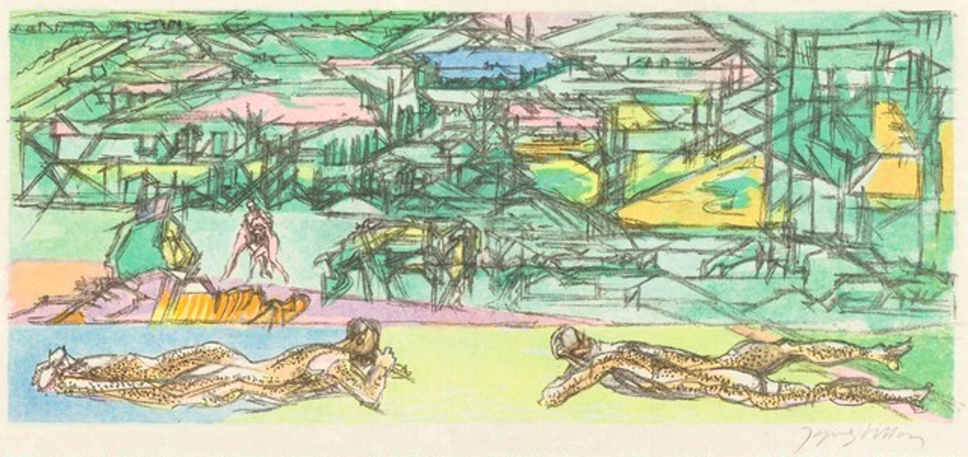 Fifth Bucolic: Pastoral by Jacques Villon