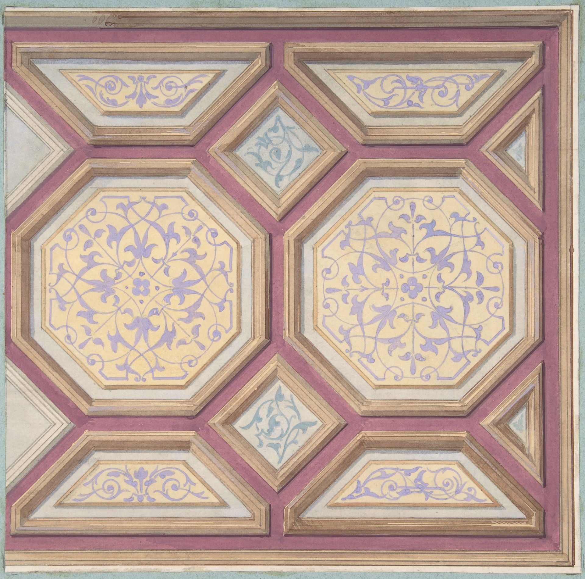 Design for Ceiling, Château de Cangé by Jules-Edmond-Charles Lachaise