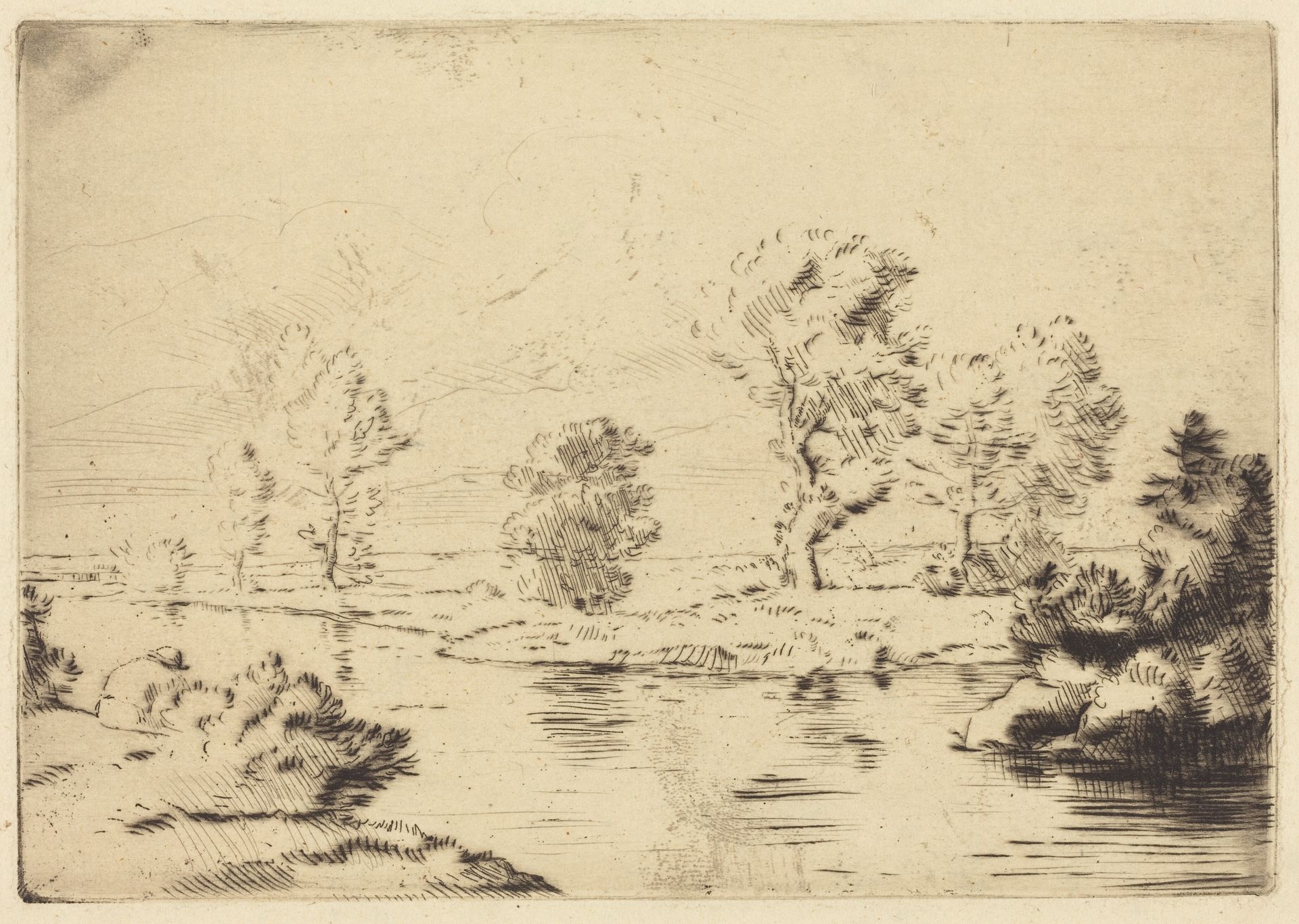 Banks of the Marne (Bord de la Marne) by Alphonse Legros