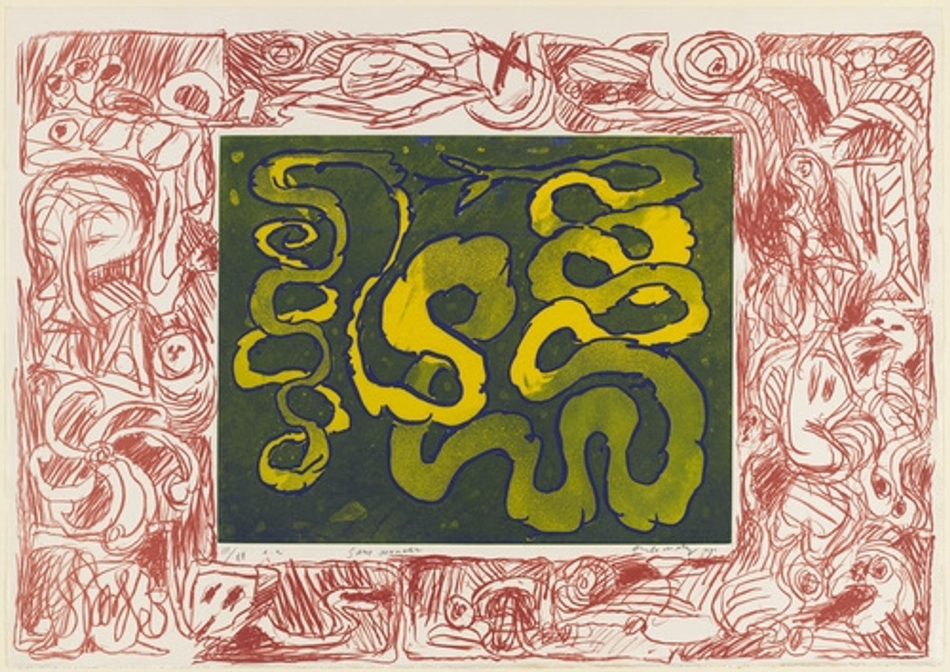 Rattle-less Snake by Pierre Alechinsky
