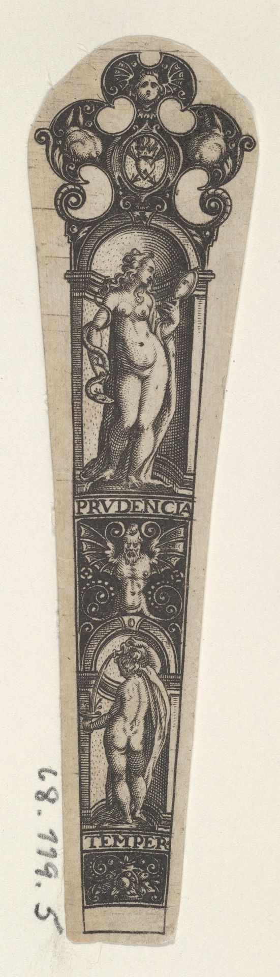 Design for a Knife Handle with Personifications of Prudence and Temperance by Johann Theodor de Bry