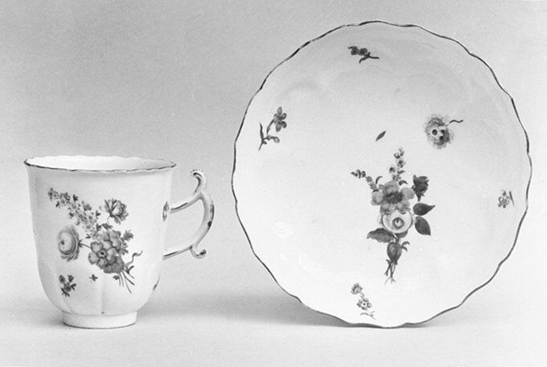 Cup and saucer by Meissen Manufactory