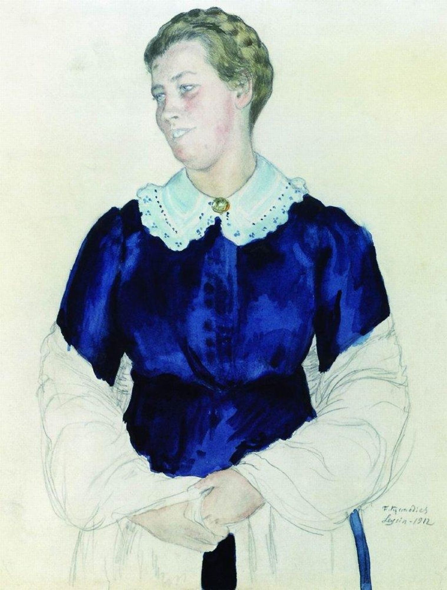 Portrait of Elizabeth Mikhailovna Botkina by Boris Kustodiev