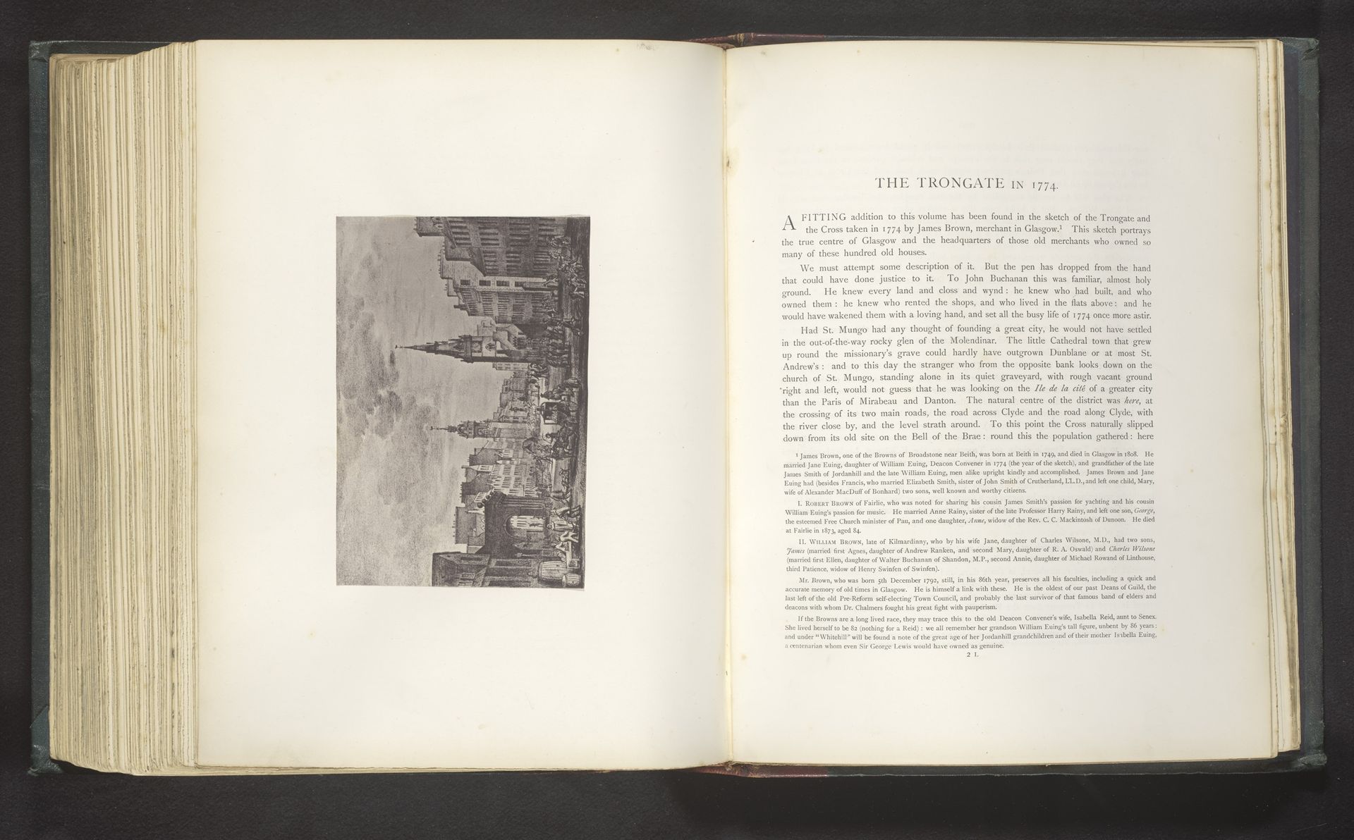 Fotoreproductie van een tekening, voorstellende een gezicht op Trongate te Glasgow by Thomas Annan